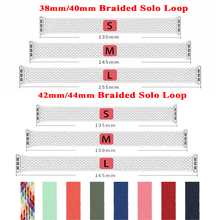 Fabric Braided Solo Loop Nylon Strap For Apple Watch 7 6 Band 44mm 40mm 38mm 42mm Elastic Bracelet for iWatch Series SE 5 4 3 2